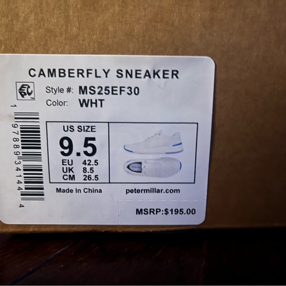 Peter Millar White and Blue Sneakers - Picture 5 of 6